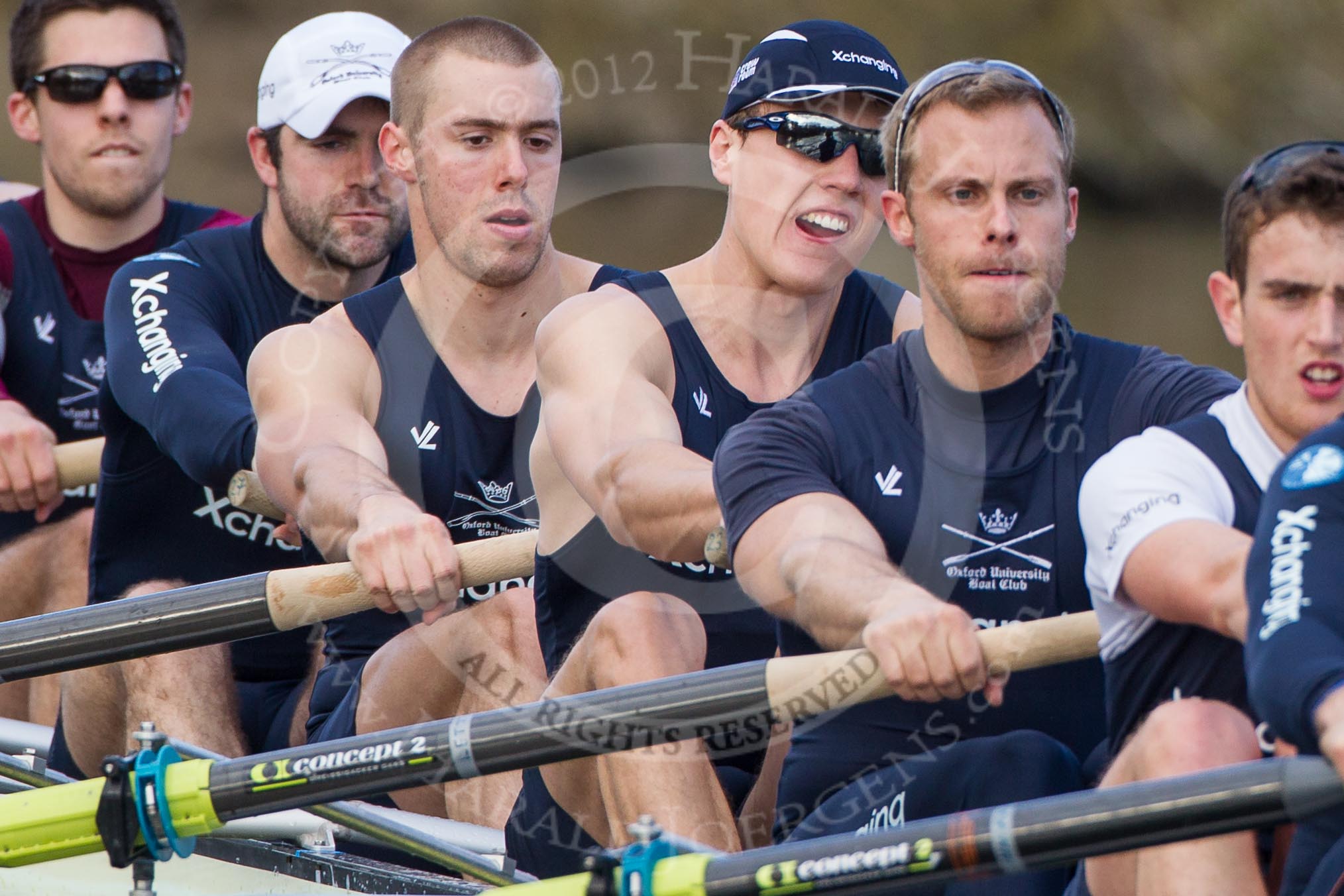 The Boat Race season 2012 - OUBC training: 2 William Zeng, 3 Kevin Baum, 4 Alexander Davidson, 5 Karl Hudspith, 6 Dr. Hanno Wienhausen, and 7 Dan Harvey..


Oxfordshire,
United Kingdom,
on 20 March 2012 at 16:09, image #94