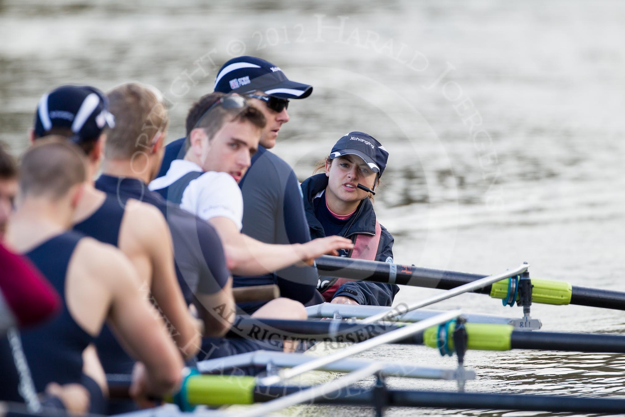 The Boat Race season 2012 - OUBC training: Returning to base, looking towards the camera Dan Harvey, Roel Haen, and cox Zoe de Toledo..


Oxfordshire,
United Kingdom,
on 20 March 2012 at 16:49, image #114