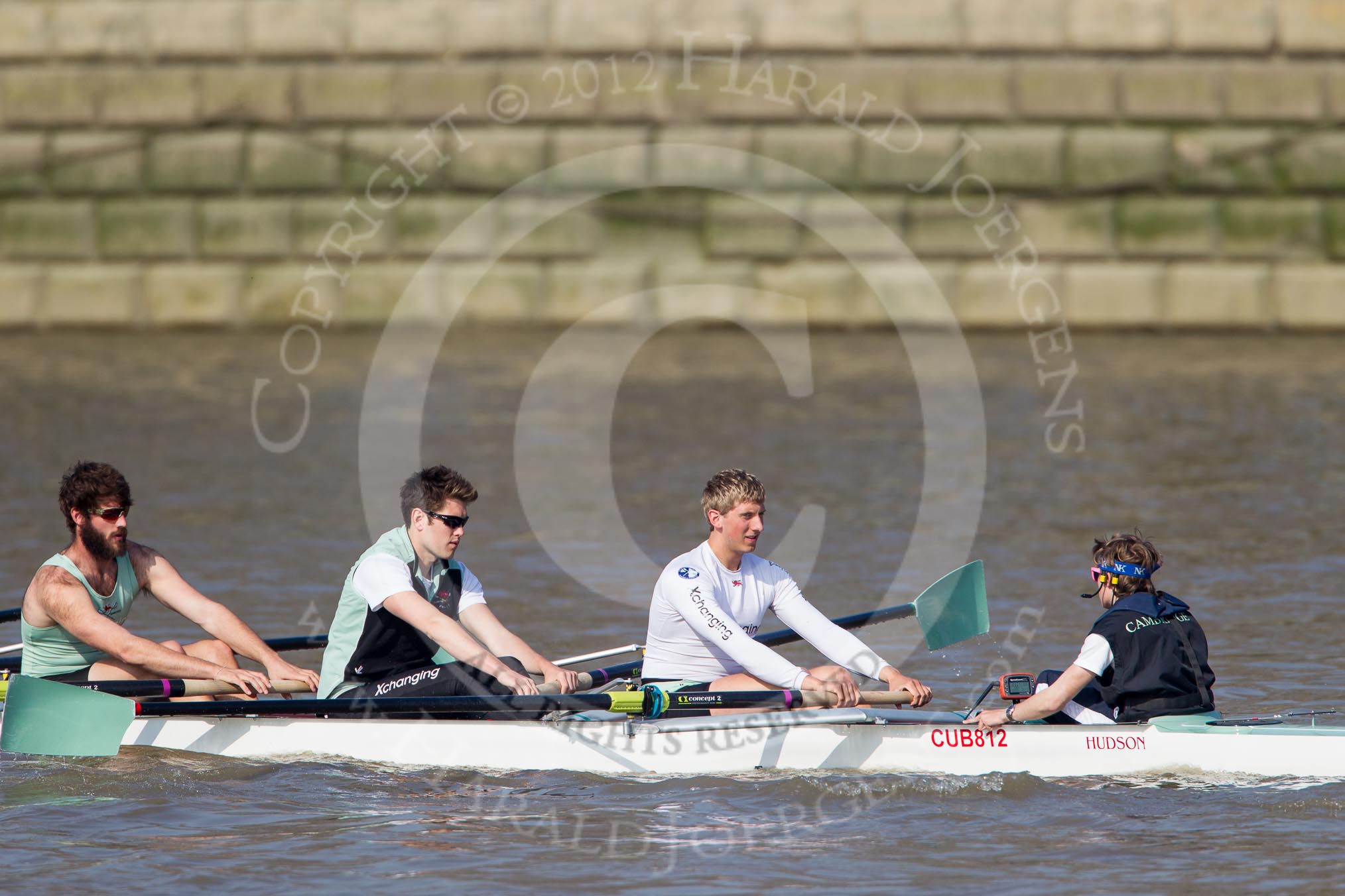 The Boat Race season 2012 - fixture OUBC vs Leander: The Cambridge Blue Boat - Steve Dudek, Alexander Scharp, stroke Niles Garratt, and cox Ed Bosson..




on 24 March 2012 at 14:19, image #102