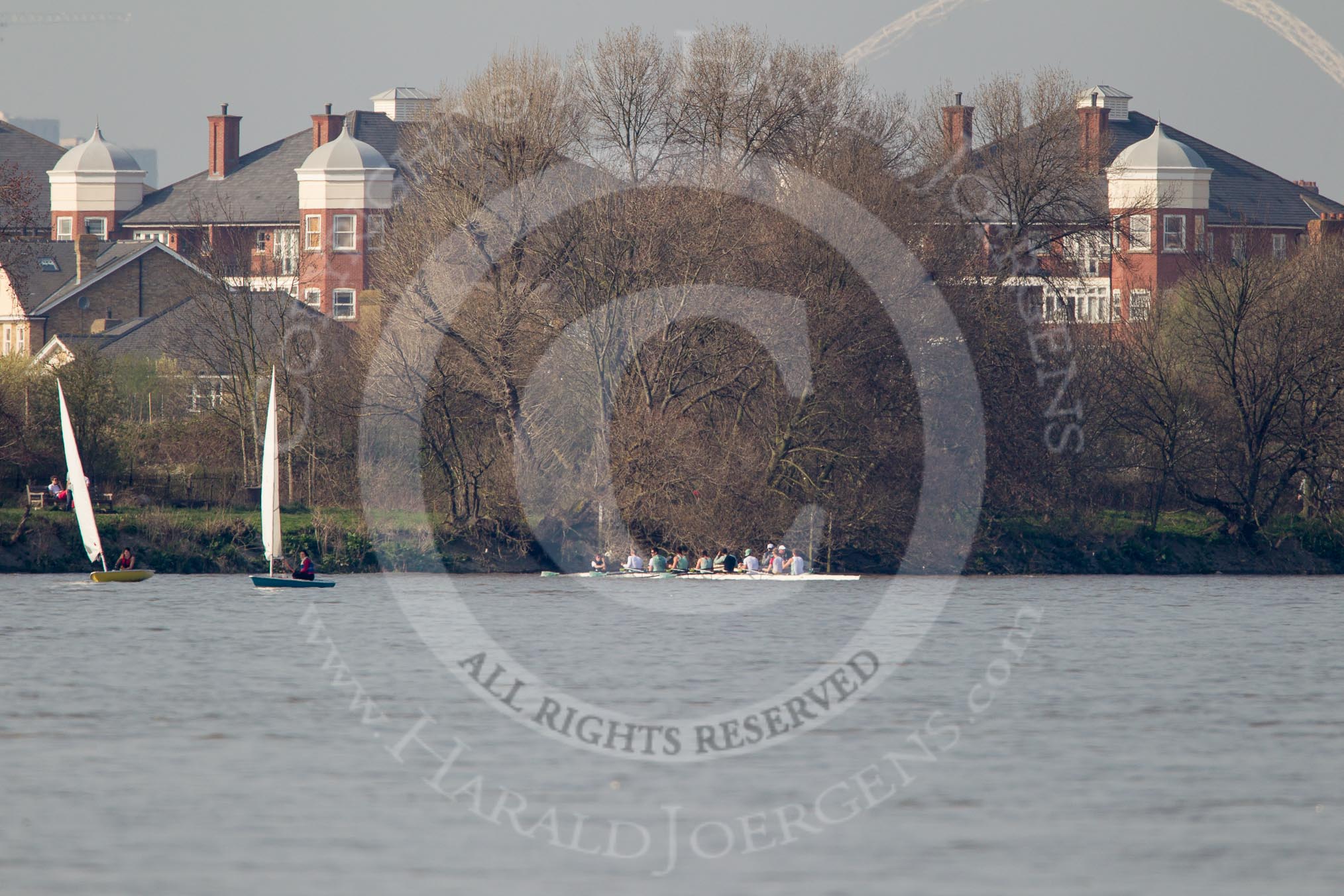 The Boat Race season 2012 - fixture OUBC vs Leander: The Cambridge Blue Boat returning from their training, near the Mile Post..




on 24 March 2012 at 14:42, image #151