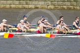 The Boat Race season 2012 - fixture OUBC vs Leander: Tideway Scullers to-be-named bow man, to-be-named 2 seat, to-be-named 3-seat, to-be-named and to-be-named, in the OUBC Isis boat bow Tom Hilton, Chris Fairweather, Julian Bubb-Humfryes, and Ben Snodin..




on 24 March 2012 at 14:01, image #74
