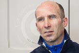 Oxford University Boat Club chief coach Sean Bowden during the press conference on April 5, 2012, at the BT Press Centre, two days before the 2012 Boat Race.