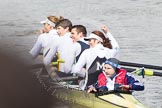 The Boat Race 2012: After the Adaptive Race: The Start Four, cox Henry Fieldman, bow Olivia Marshall, two Will King, three Ben Jackson, and stroke Catie Sharrod..




on 07 April 2012 at 12:51, image #96