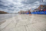 The Boat Race 2012: Setting the scene for the 2012 Boat Race:  Putney Embankment, looking towards Putney Bridge. The blue Xchanging barriers on the right have been opened so the boats can be moved on the Thames..




on 07 April 2012 at 13:21, image #124