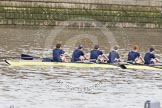 The Boat Race 2012: Isis, the Oxford reserve boat, leading the Isis/Goldie Boat Race. Bow Thomas Hilton, Chris Fairweather, Julian Bubb-Humfryes, Ben Snodin, Joseph Dawson, and Geordie Macleod..




on 07 April 2012 at 13:46, image #161