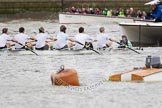 The Boat Race 2012: The Cambridge Blue Boat shortly after the start of the 2012 Boat Race. On the right of the Cambridge boat the race umpire, Richard Phelps, and a BBC Sport/SIS television crew. Bow David Nelson, Moritz Schramm, Jack Lindeman, Alex Ross, Mike Thorp, Steve Dudek, Alexander Scharp, stroke Niles Garratt, and cox Ed Bosson..




on 07 April 2012 at 14:16, image #246