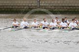 The Boat Race 2012: The 2012 Boat Race, shortly after the start: In the foreground the Cambridge Blue Boat, with David Nelson, Moritz Schramm, Jack Lindeman, Alex Ross, Mike Thorp, Steve Dudek,  and Alexander Scharp, in the Oxford boat Dr. Alexander Woods, William Zeng, Kevin Baum, and Alex Davidson..




on 07 April 2012 at 14:17, image #264