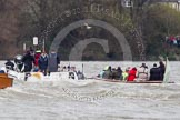 The Boat Race 2012: The 2012 Boat Race, with the boats approaching the Mile Post: The Oxford Blue Boat, with the boat carrying the race umpire and TV crews on the left..




on 07 April 2012 at 14:17, image #278