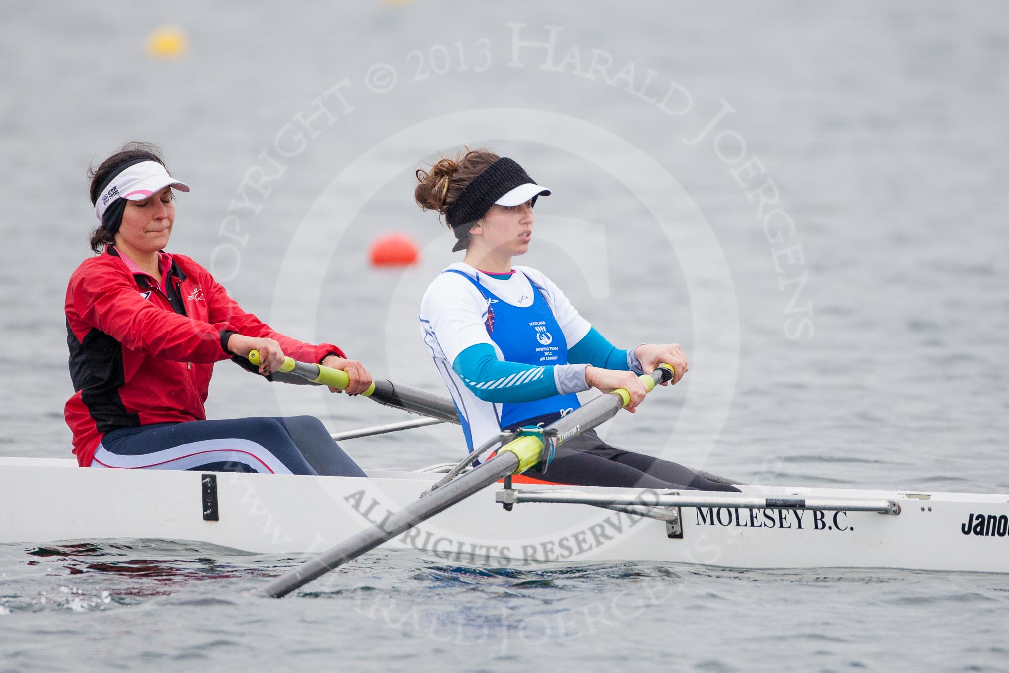 The Boat Race season 2013 - fixture OUWBC vs Molesey BC: Molesey BC seven-Gabby Rodriguez and stroke-Sam Fowler..
Dorney Lake,
Dorney, Windsor,
Berkshire,
United Kingdom,
on 24 February 2013 at 12:03, image #106