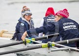 The Boat Race season 2013 - fixture OUWBC vs Molesey BC: In the OUWBC boat cox Sophie Shawdon, stroke Maxie Scheske, and Anastasia Chitty..
Dorney Lake,
Dorney, Windsor,
Berkshire,
United Kingdom,
on 24 February 2013 at 10:10, image #9