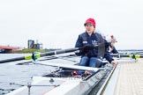 The Boat Race season 2013 - fixture OUWBC vs Molesey BC: The OUWBC Eight getting ready, in front stroke Maxie Scheske..
Dorney Lake,
Dorney, Windsor,
Berkshire,
United Kingdom,
on 24 February 2013 at 11:16, image #39