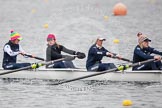 The Boat Race season 2013 - fixture OUWBC vs Molesey BC: OUWBC two, Alice Carrington-Windo, three, Mary Foord Weston, four, Joanna Lee, and five , Amy Varney..
Dorney Lake,
Dorney, Windsor,
Berkshire,
United Kingdom,
on 24 February 2013 at 11:45, image #73