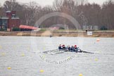 The Boat Race season 2013 - fixture OUWBC vs Molesey BC: The OUWBC Eight: Bow Mariann Novak, Alice Carrington-Windo, Mary Foord Weston, Joanna Lee, Amy Varney, Harriet Keane, Anastasia Chitty, stroke Maxie Scheske and cox Sophie Shawdon..
Dorney Lake,
Dorney, Windsor,
Berkshire,
United Kingdom,
on 24 February 2013 at 11:46, image #87