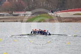 The Boat Race season 2013 - fixture OUWBC vs Molesey BC: The OUWBC Eight: Bow Mariann Novak, Alice Carrington-Windo, Mary Foord Weston, Joanna Lee, Amy Varney, Harriet Keane, Anastasia Chitty, stroke Maxie Scheske and cox Sophie Shawdon..
Dorney Lake,
Dorney, Windsor,
Berkshire,
United Kingdom,
on 24 February 2013 at 11:46, image #88