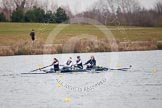 The Boat Race season 2013 - fixture OUWBC vs Molesey BC: OUWBC coxed four with stroke Coralie Viollet-Djelassi, Eleanor Darlington, Maria Mazza, and bow Caitlin Goss, cox is Sonya Milanova..
Dorney Lake,
Dorney, Windsor,
Berkshire,
United Kingdom,
on 24 February 2013 at 12:19, image #141