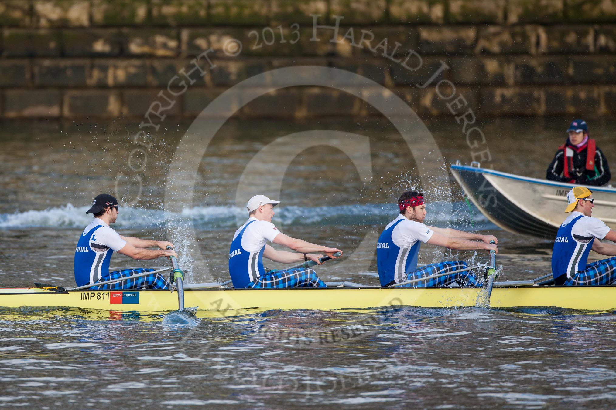 The Boat Race season 2013 - fixture CUBC vs Leander: The Goldie vs Imperial BC fixture..
River Thames Tideway between Putney Bridge and Mortlake,
London SW15,

United Kingdom,
on 02 March 2013 at 15:23, image #38
