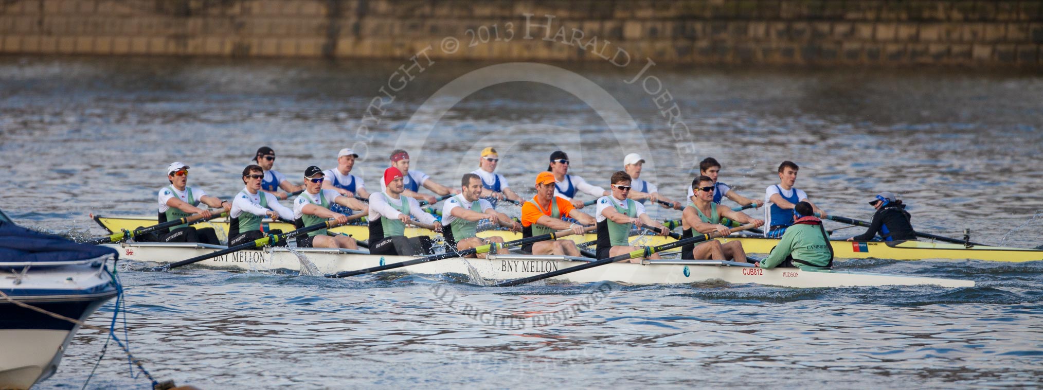 The Boat Race season 2013 - fixture CUBC vs Leander: The Goldie vs Imperial BC fixture..
River Thames Tideway between Putney Bridge and Mortlake,
London SW15,

United Kingdom,
on 02 March 2013 at 15:23, image #51