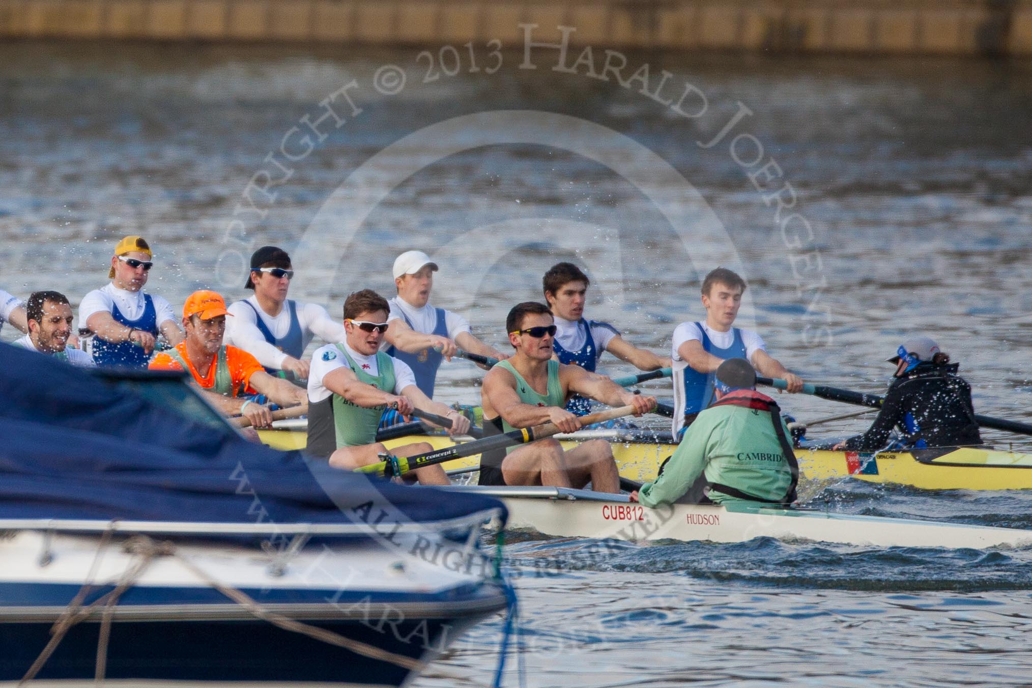 The Boat Race season 2013 - fixture CUBC vs Leander: The Goldie vs Imperial BC fixture..
River Thames Tideway between Putney Bridge and Mortlake,
London SW15,

United Kingdom,
on 02 March 2013 at 15:23, image #52