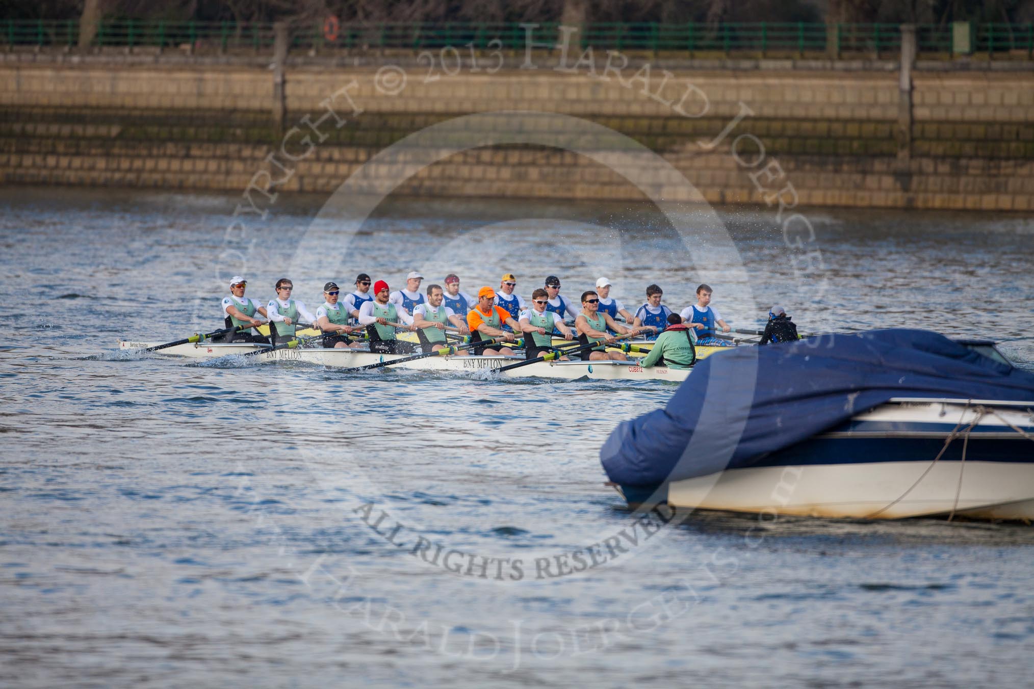 The Boat Race season 2013 - fixture CUBC vs Leander: The Goldie vs Imperial BC fixture..
River Thames Tideway between Putney Bridge and Mortlake,
London SW15,

United Kingdom,
on 02 March 2013 at 15:23, image #53