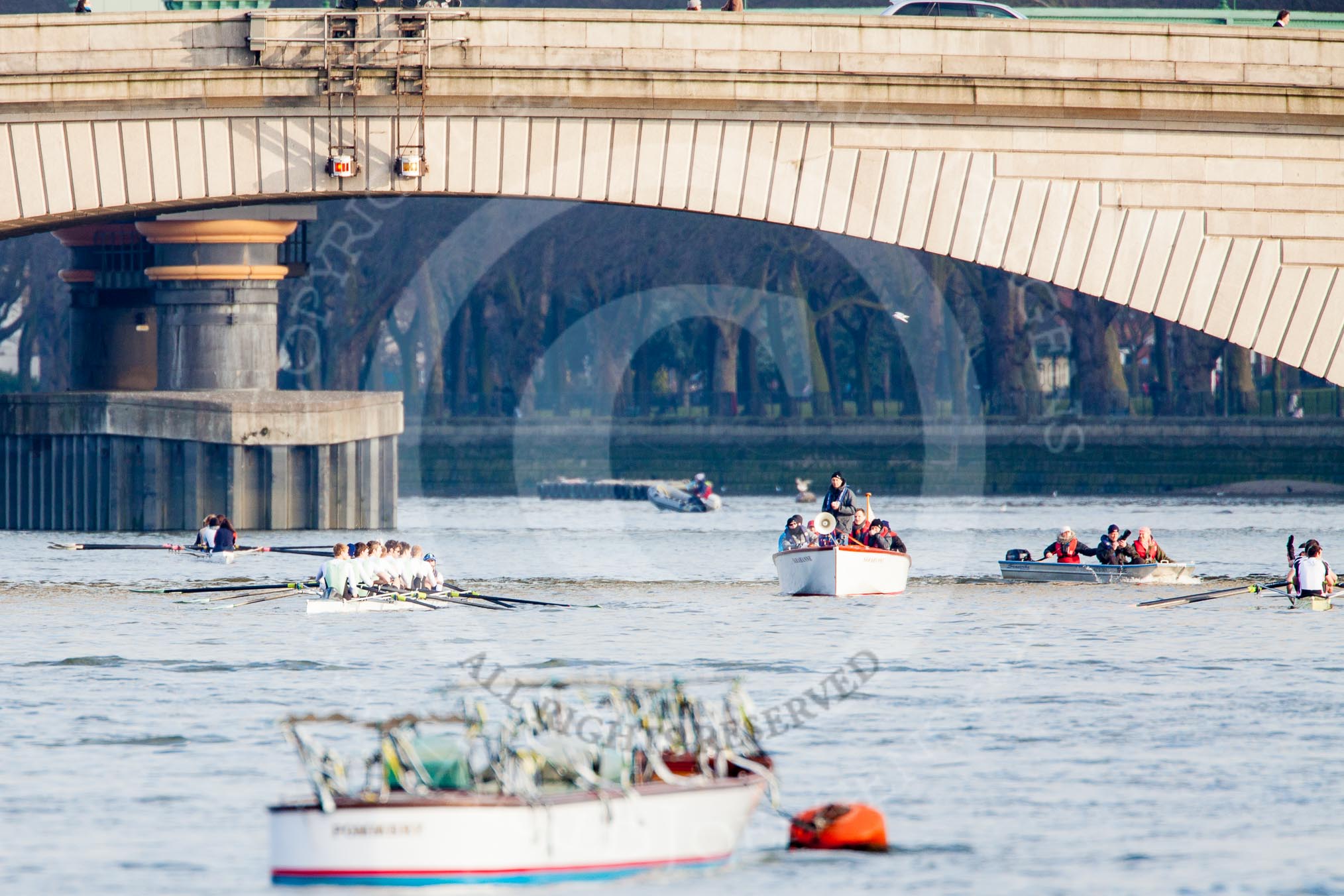 The Boat Race season 2013 - fixture CUBC vs Leander.
River Thames Tideway between Putney Bridge and Mortlake,
London SW15,

United Kingdom,
on 02 March 2013 at 15:56, image #95