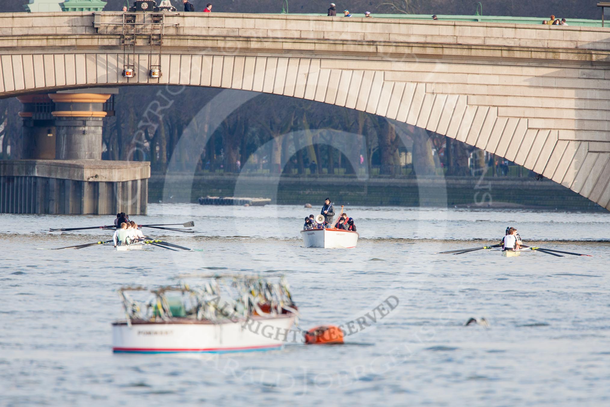 The Boat Race season 2013 - fixture CUBC vs Leander.
River Thames Tideway between Putney Bridge and Mortlake,
London SW15,

United Kingdom,
on 02 March 2013 at 15:56, image #96