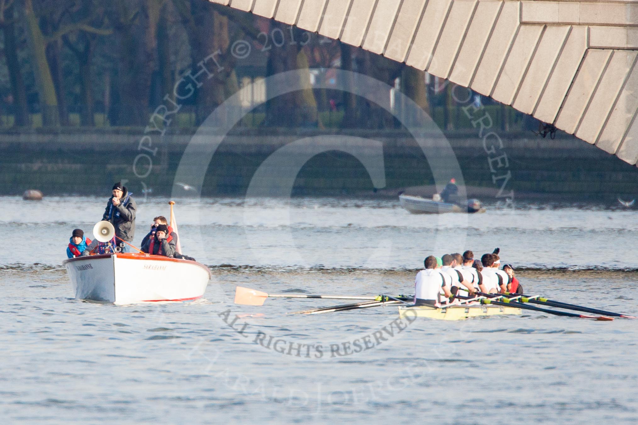 The Boat Race season 2013 - fixture CUBC vs Leander.
River Thames Tideway between Putney Bridge and Mortlake,
London SW15,

United Kingdom,
on 02 March 2013 at 15:56, image #97