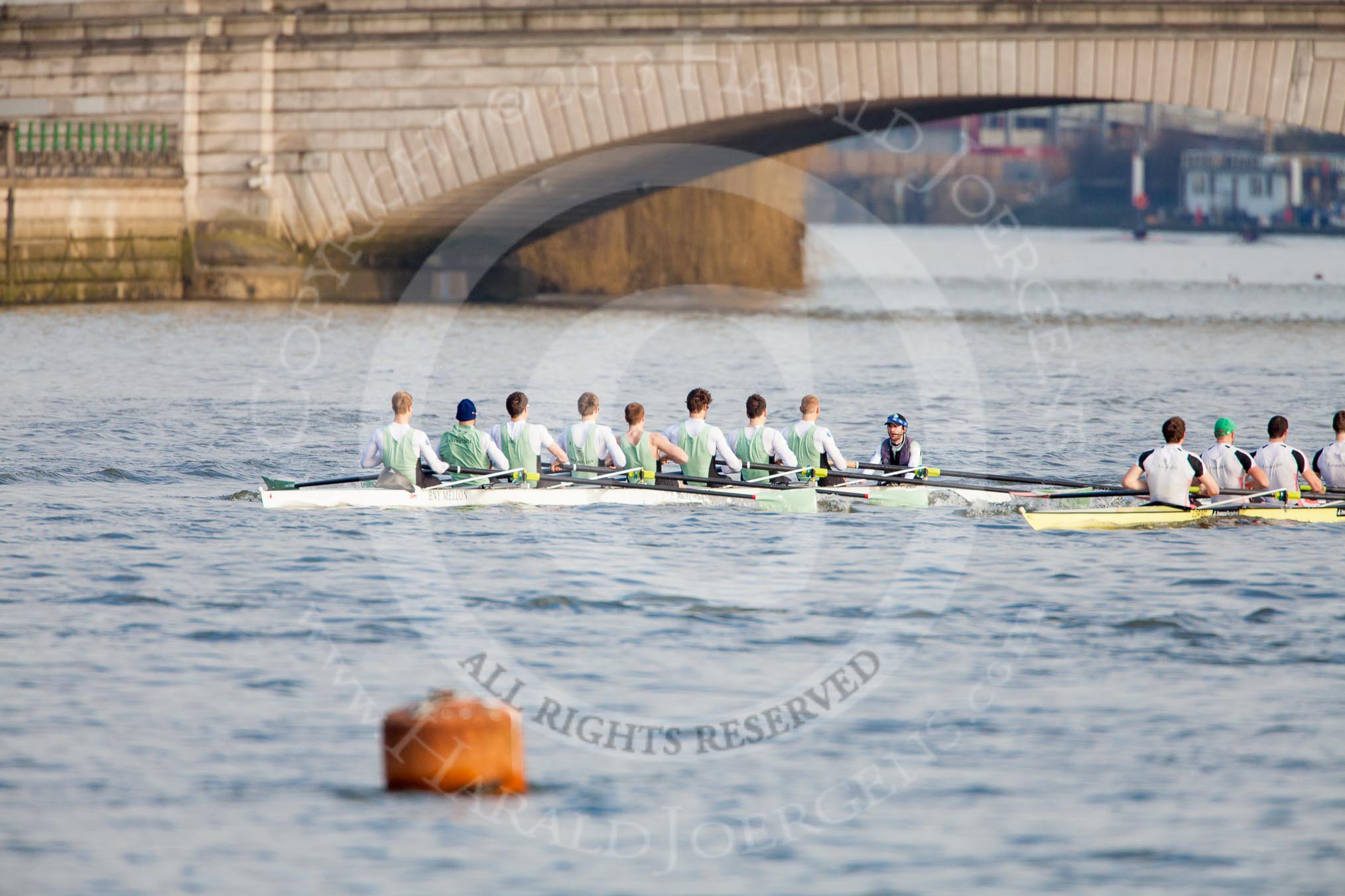 The Boat Race season 2013 - fixture CUBC vs Leander.
River Thames Tideway between Putney Bridge and Mortlake,
London SW15,

United Kingdom,
on 02 March 2013 at 15:57, image #105