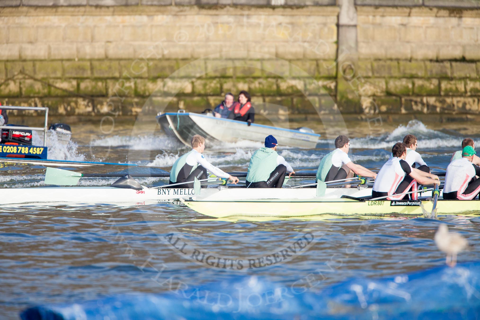 The Boat Race season 2013 - fixture CUBC vs Leander.
River Thames Tideway between Putney Bridge and Mortlake,
London SW15,

United Kingdom,
on 02 March 2013 at 15:57, image #112