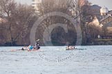 The Boat Race season 2013 - fixture CUBC vs Leander.
River Thames Tideway between Putney Bridge and Mortlake,
London SW15,

United Kingdom,
on 02 March 2013 at 15:59, image #158