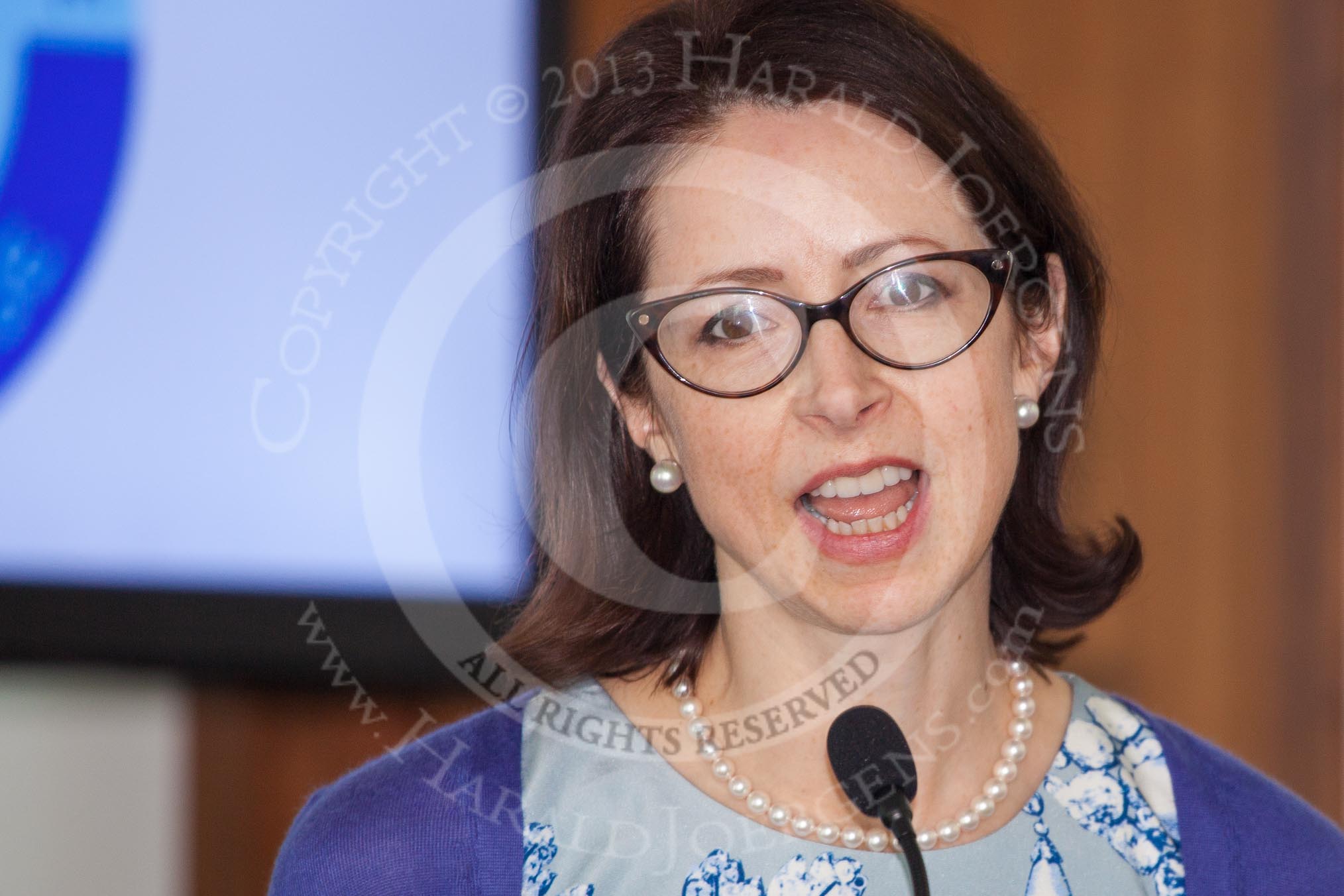 The Boat Race season 2013 - Crew Announcement and Weigh In: Helena Morrissey CBE, CEO of Newton Asset Management, the sponsor for the Women's Boat Race, talking about the The Women's Boat Race..
BNY Mellon Centre,
London EC4V 4LA,

United Kingdom,
on 04 March 2013 at 10:16, image #10