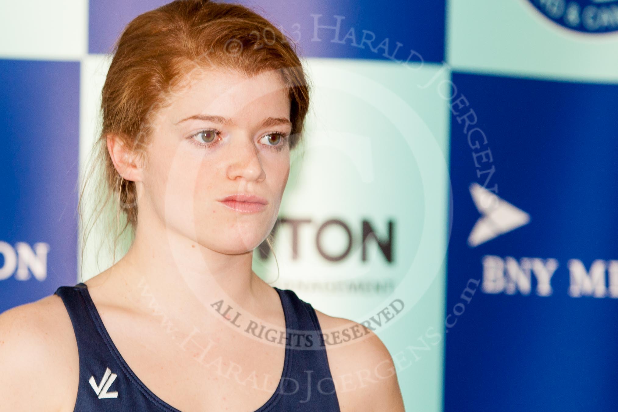 The Boat Race season 2013 - Crew Announcement and Weigh In: The crew for the 2013 Women's Boat Race: Cox for Oxford - Katie Apfelbaum - 53.2kg..
BNY Mellon Centre,
London EC4V 4LA,

United Kingdom,
on 04 March 2013 at 10:21, image #33