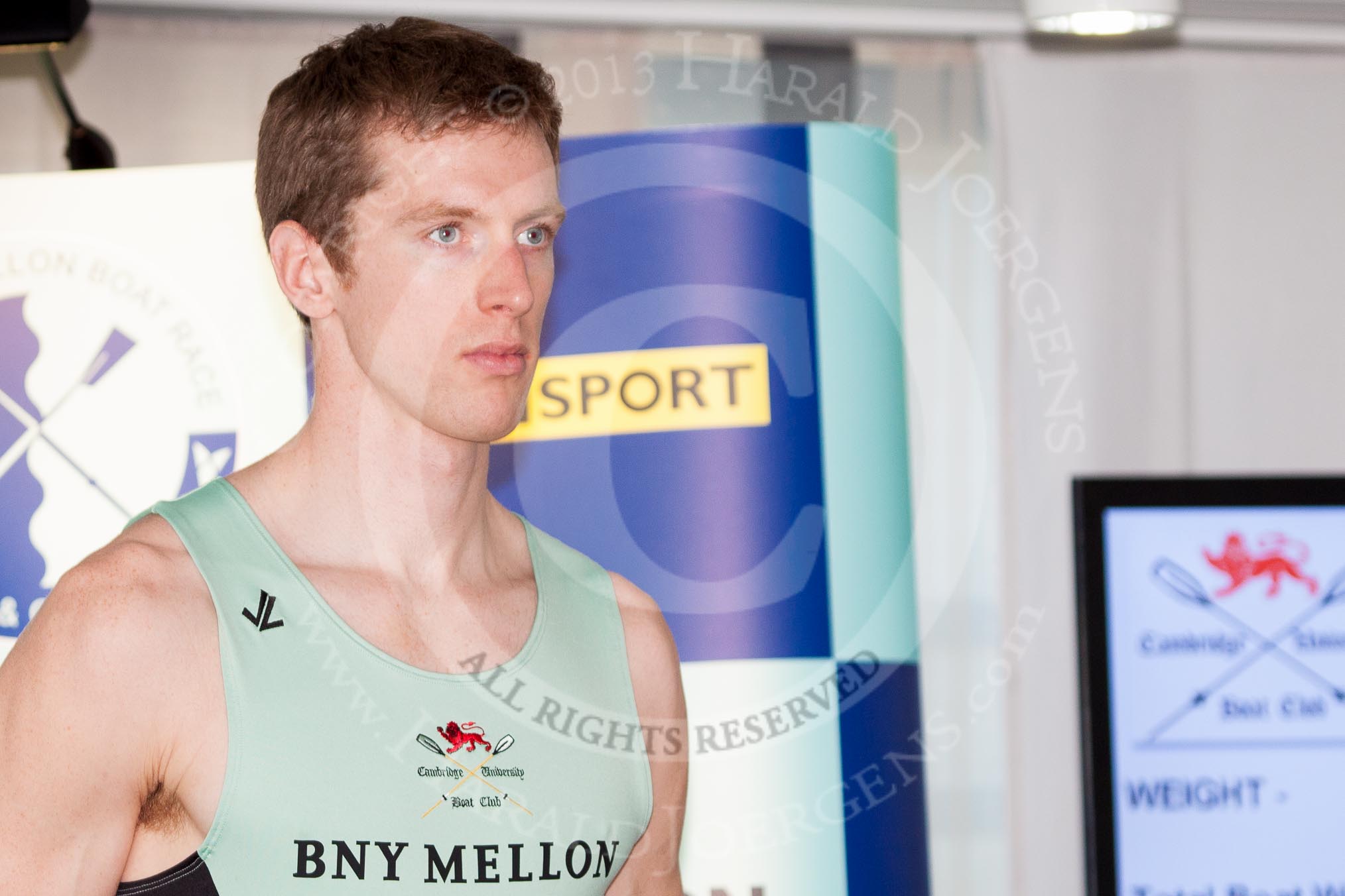 The Boat Race season 2013 - Crew Announcement and Weigh In: The crew for the men's 2013 Boat Race: In the Cambridge four seat Ty Otto – 90.6kg..
BNY Mellon Centre,
London EC4V 4LA,

United Kingdom,
on 04 March 2013 at 10:28, image #54