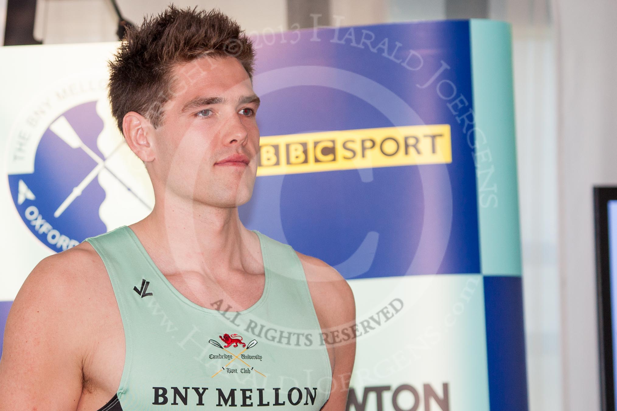 The Boat Race season 2013 - Crew Announcement and Weigh In: The crew for the men's 2013 Boat Race: In the Cambridge seven seat Alexander Scharp – 92.8kg..
BNY Mellon Centre,
London EC4V 4LA,

United Kingdom,
on 04 March 2013 at 10:30, image #60