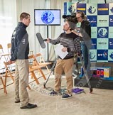 The Boat Race season 2013 - Crew Announcement and Weigh In: OUBC five seat Paul Bennet during a TV interview..
BNY Mellon Centre,
London EC4V 4LA,

United Kingdom,
on 04 March 2013 at 11:17, image #115