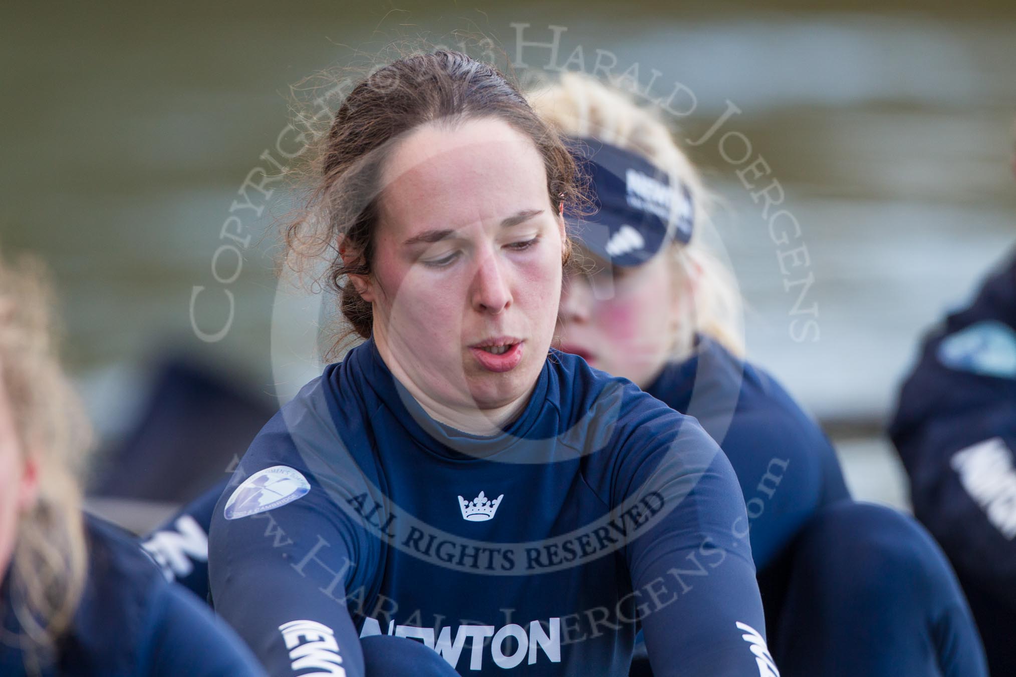 The Boat Race season 2013 - OUWBC training: In the OUWBC Blue Boat 6 seat Harriet Keane and 5 seat Amy Varney..
River Thames,
Wallingford,
Oxfordshire,
United Kingdom,
on 13 March 2013 at 17:02, image #48