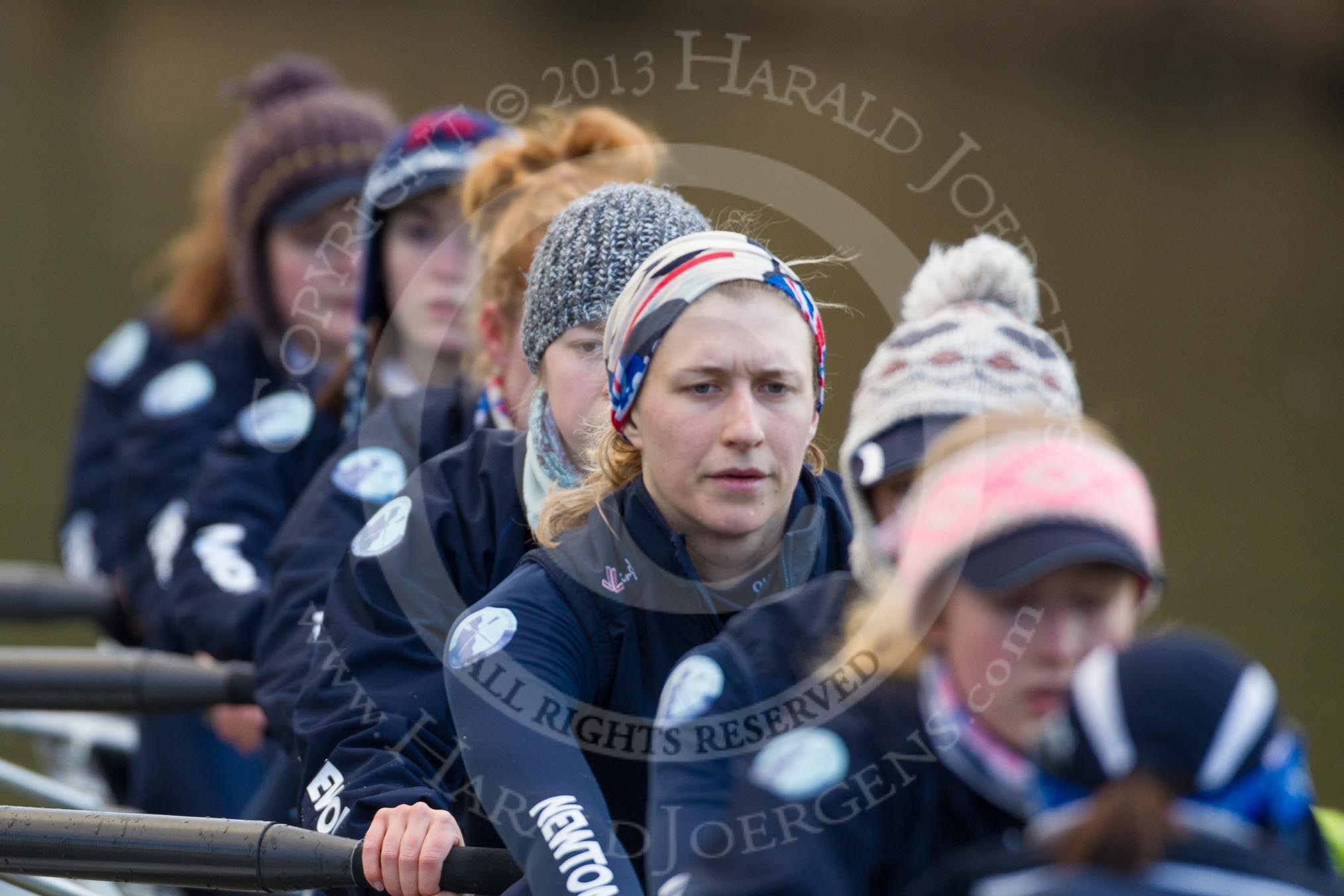 Photo 1303131704551D49597HaraldJoergens The Boat Race season 2013 - OUWBC training: Osiris, the OUWBC reserve boat: Bow Coralie Viollet-Djelassi, then Elspeth Cumber, Hannah Ledbury, Eleanor Darlington, Rachel Purkess, Caitlin Goss, Annika Bruger, and stroke Emily Chittock..
River Thames,
Wallingford,
Oxfordshire,
United Kingdom,
on 13 March 2013 at 17:05, image #70