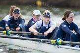 The Boat Race season 2013 - OUWBC training: In the OUWBC Blue Boat 2 seat Alice Carrington-Windo, Mary Foord-Weston, Jo Lee, Amy Varney, and 5 seat Harriet Keane..
River Thames,
Wallingford,
Oxfordshire,
United Kingdom,
on 13 March 2013 at 17:08, image #87