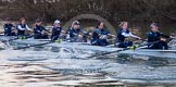 The Boat Race season 2013 - OUWBC training: In the OUWBC Blue Boat bow Mariann Novak, Alice Carrington-Windo, Mary Foord-Weston, Jo Lee, Amy Varney, Harriet Keane, Anastasia Chitty, and stroke Maxie Scheske..
River Thames,
Wallingford,
Oxfordshire,
United Kingdom,
on 13 March 2013 at 17:50, image #184