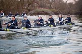 The Boat Race season 2013 - OUWBC training: The OUWBC Blue Boat racing Osiris, the reserve boat: In the Blue Boat 6 seat Harriet Keane, Amy Varney, Jo Lee, Mary Foord-Weston, Alice Carrington-Windo, and bow Mariann Novak,
in Osiris 4 seat Eleanor Darlington, Hannah Ledbury, Elspeth Cumber, and bow Coralie Viollet-Djelassi..
River Thames,
Wallingford,
Oxfordshire,
United Kingdom,
on 13 March 2013 at 18:01, image #208