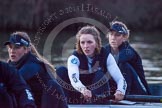 The Boat Race season 2013 - OUWBC training: In the OUWBC Blue Boat - bow Mariann Novak, 2 seat Alice Carrington-Windo, and Mary Foord-Weston..
River Thames,
Wallingford,
Oxfordshire,
United Kingdom,
on 13 March 2013 at 18:06, image #227