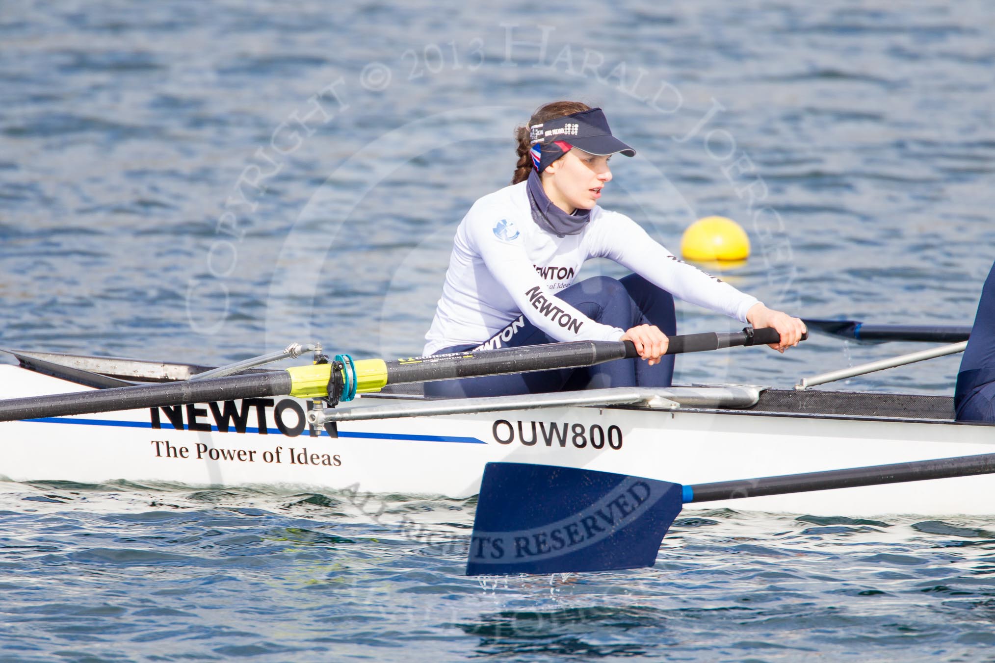 The Boat Race season 2013 - fixture OUWBC vs Olympians: In the Oxford (OUWBC) reserve boat Osiris at bow Coralie Viollet-Djelassi..
Dorney Lake,
Dorney, Windsor,
Buckinghamshire,
United Kingdom,
on 16 March 2013 at 12:22, image #262