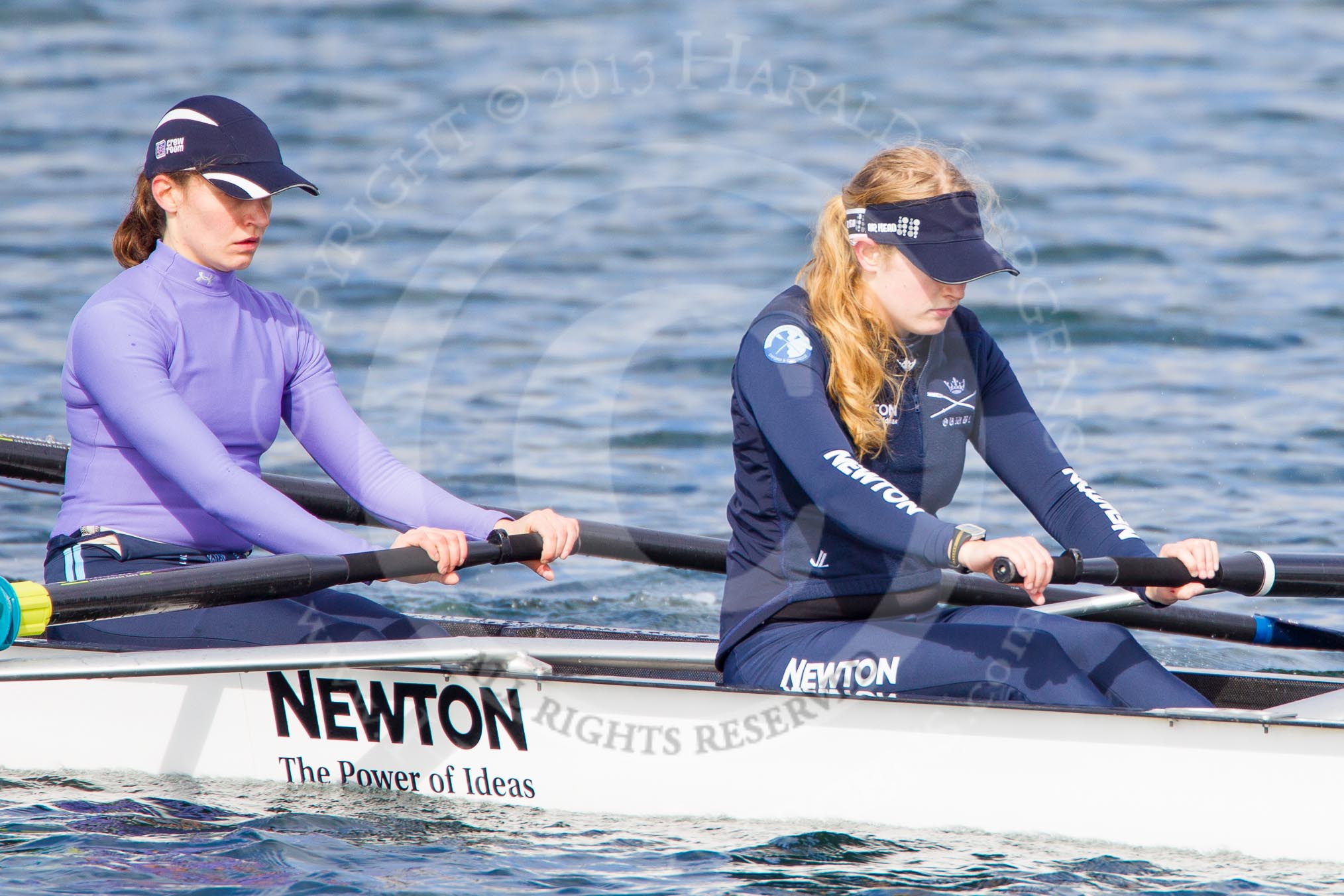 The Boat Race season 2013 - fixture OUWBC vs Olympians: In the Oxford (OUWBC) reserve boat Osiris 7 seat Annika Bruger and stroke Emily Chittock..
Dorney Lake,
Dorney, Windsor,
Buckinghamshire,
United Kingdom,
on 16 March 2013 at 12:22, image #268