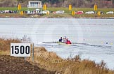 The Boat Race season 2013 - fixture OUWBC vs Olympians: The Olympians rowing towards the start for a fixture against the OUWBC Blue Boat and reserve boat..
Dorney Lake,
Dorney, Windsor,
Buckinghamshire,
United Kingdom,
on 16 March 2013 at 11:38, image #89
