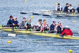 The Boat Race season 2013 - fixture OUWBC vs Olympians: In the Olympians boat at bow Natasha Townsend, 2 Kate Johnson, 3 Christiana Amacker, 4 Bethan Walters, 5 Anna Watkins, 6 Katherine Douglas, 7 Katherine Grainger, stroke Caryn Davies and cox Victoria Stulgis. In the background the OUWBC reserve boat Osiris..
Dorney Lake,
Dorney, Windsor,
Buckinghamshire,
United Kingdom,
on 16 March 2013 at 11:56, image #157