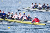 The Boat Race season 2013 - fixture OUWBC vs Olympians: In the Olympians boat at bow Natasha Townsend, 2 Kate Johnson, 3 Christiana Amacker, 4 Bethan Walters, 5 Anna Watkins, 6 Katherine Douglas, 7 Katherine Grainger, stroke Caryn Davies and cox Victoria Stulgis. In the background the OUWBC reserve boat Osiris..
Dorney Lake,
Dorney, Windsor,
Buckinghamshire,
United Kingdom,
on 16 March 2013 at 11:56, image #159
