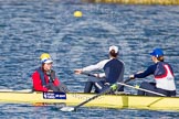 The Boat Race season 2013 - fixture OUWBC vs Olympians: In the Olympians boat cox Victoria Stulgis, stroke Caryn Davies and 7 Katherine Grainger..
Dorney Lake,
Dorney, Windsor,
Buckinghamshire,
United Kingdom,
on 16 March 2013 at 12:25, image #299