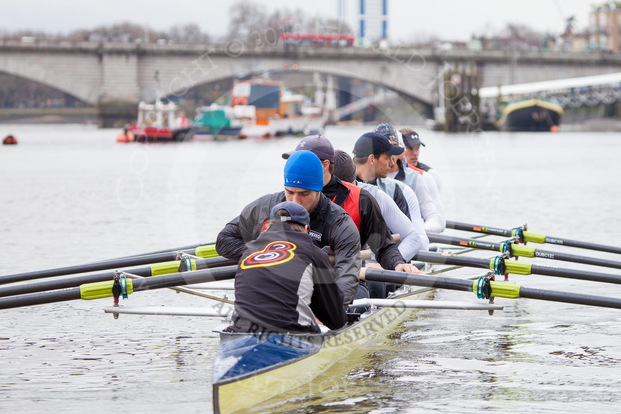 The Boat Race season 2013 - fixture OUBC vs German Eight.
River Thames,
London SW15,

United Kingdom,
on 17 March 2013 at 14:26, image #30