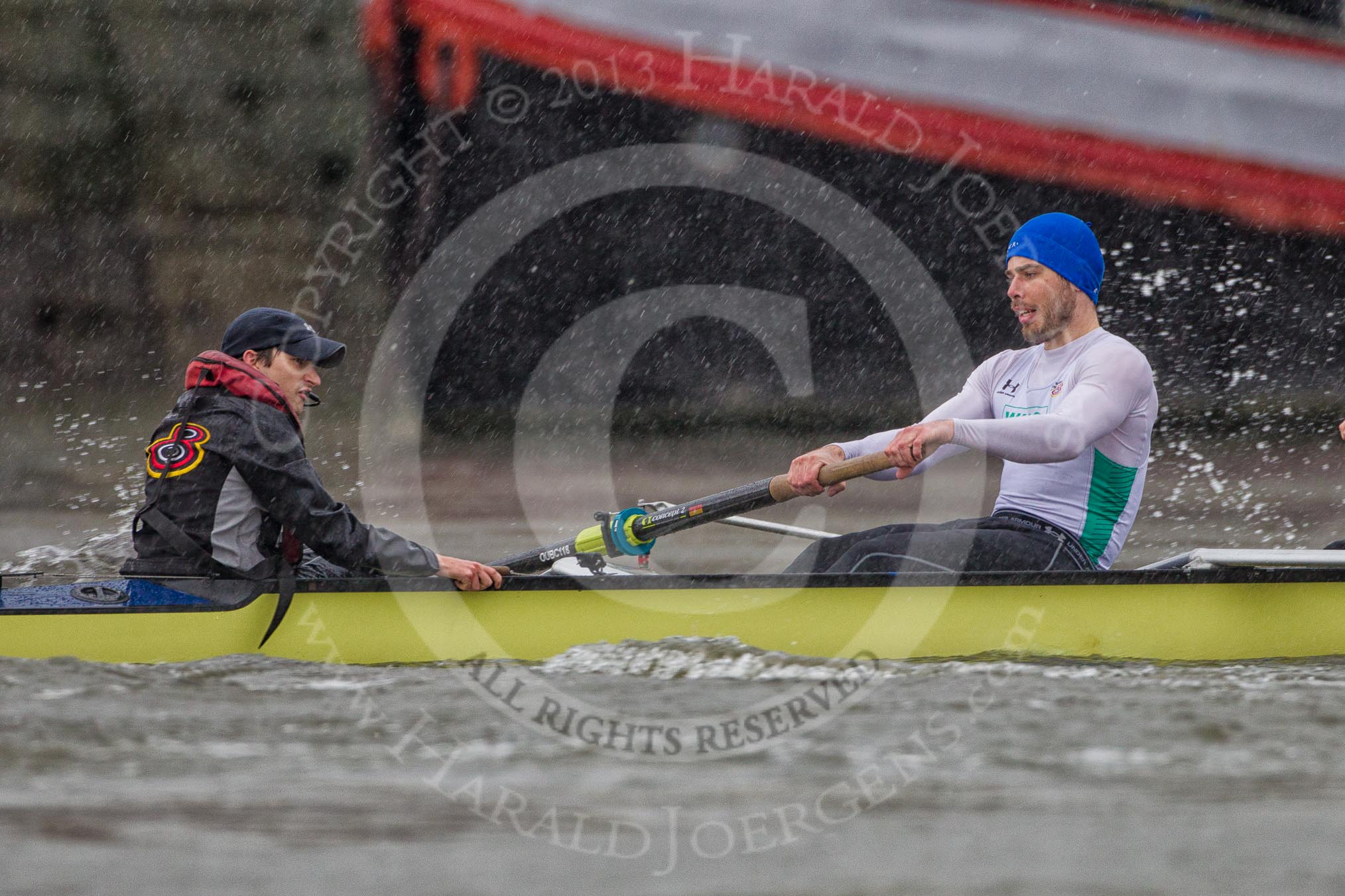 The Boat Race season 2013 - fixture OUBC vs German Eight.
River Thames,
London SW15,

United Kingdom,
on 17 March 2013 at 15:00, image #44