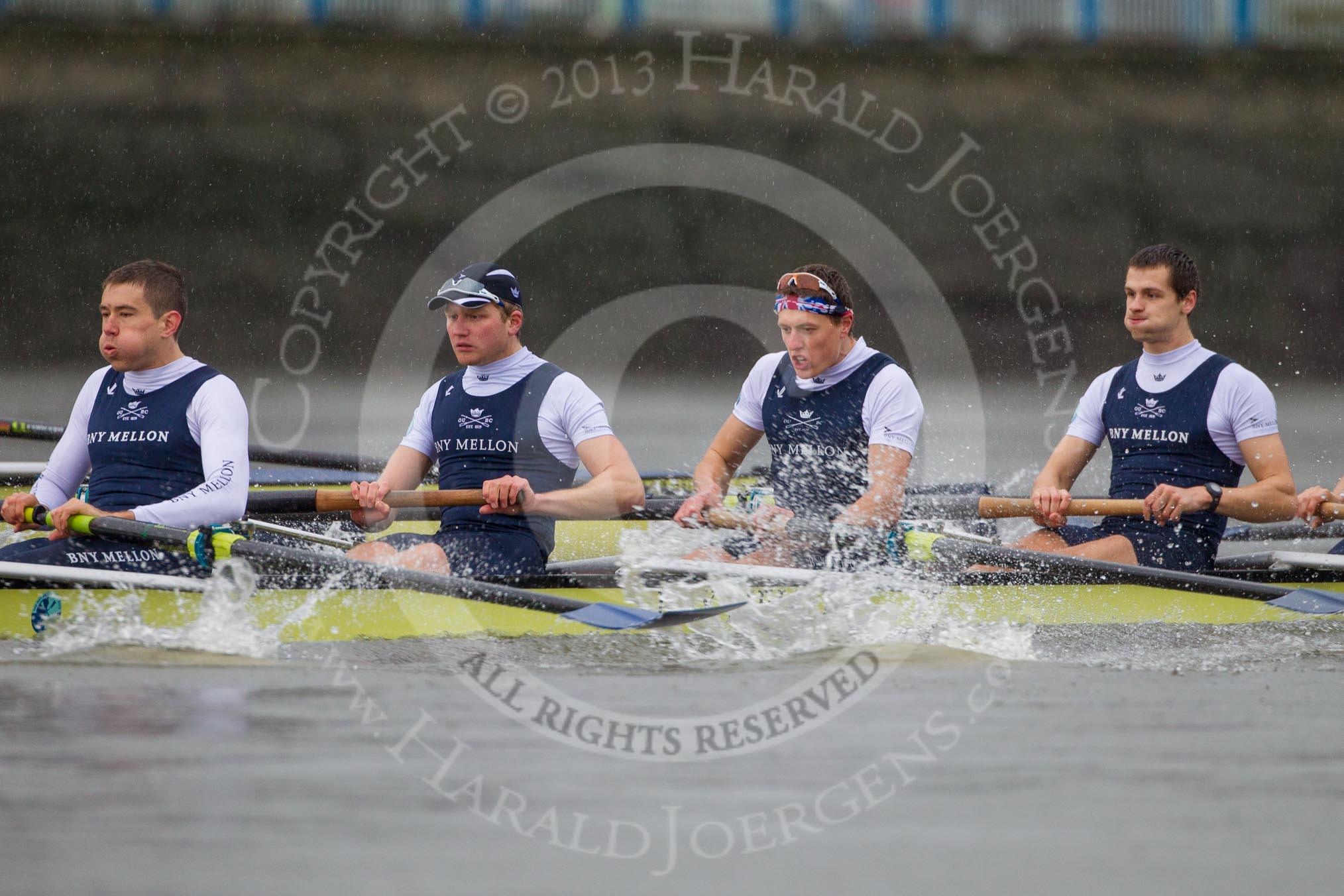 The Boat Race season 2013 - fixture OUBC vs German Eight.
River Thames,
London SW15,

United Kingdom,
on 17 March 2013 at 15:01, image #49