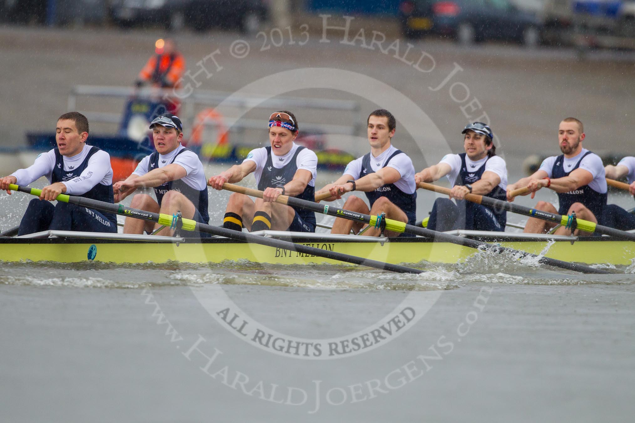 The Boat Race season 2013 - fixture OUBC vs German Eight.
River Thames,
London SW15,

United Kingdom,
on 17 March 2013 at 15:01, image #56